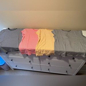 Lot of 8 crew neck GAP/Old Navy striped Tshirts Xxl